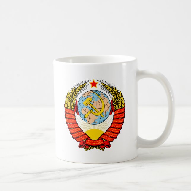 Taza De Café Emblema nacional de Unión Soviética (Derecha)