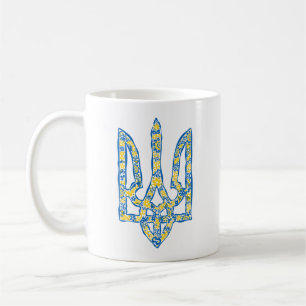 Taza De Café Emblema nacional ucraniano trident tryzub