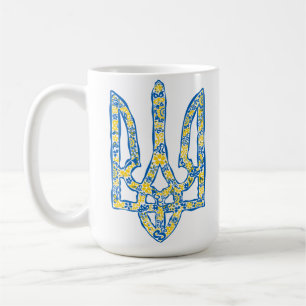 Taza De Café Emblema nacional ucraniano trident tryzub