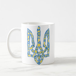 Taza De Café Emblema nacional ucraniano trident tryzub