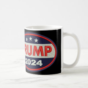 Taza De Café Emblema oficial del bordado de Trump 2024