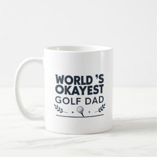 Taza De Café Emblema Vintage del Papá de Golf Más o Menos del M