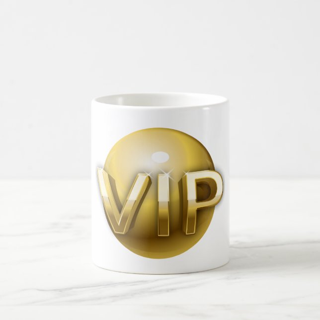 Taza De Café Emblema VIP de oro 3D de lujo (Centro)