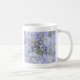 Taza De Café Embroidería y Petunias