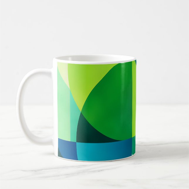 Taza De Café Emerald Citrus Geometric Abstract (Izquierda)