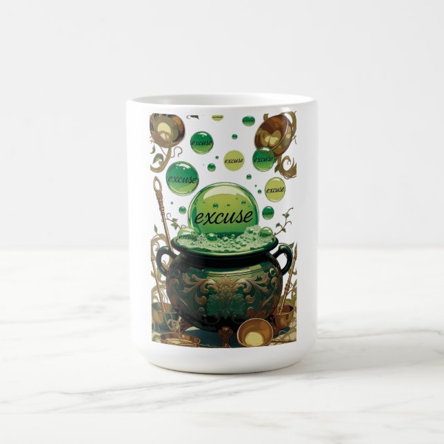 Taza De Café Emerald Excuses Cauldron Graphic Tee (Centro)