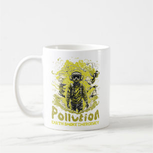 Taza De Café Emergencia de contaminación de la Tierra