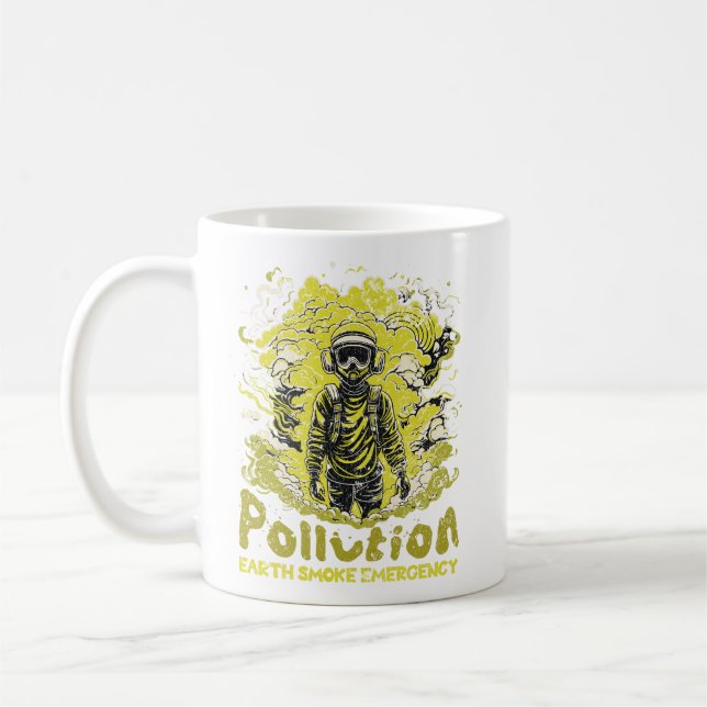 Taza De Café Emergencia de contaminación de la Tierra (Izquierda)