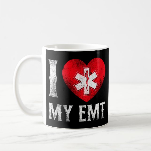 Taza De Café Emergencia EMS Amo Mi EMT (Izquierda)