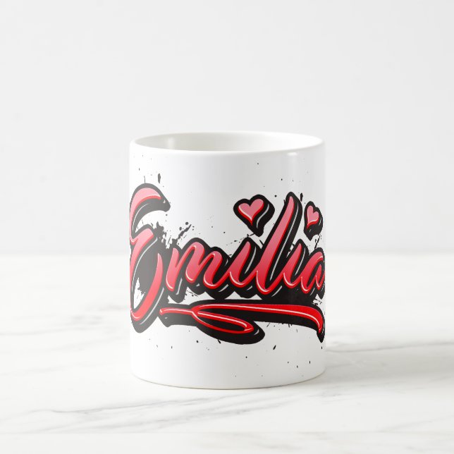 Taza De Café Emilia Heart Splash Graffiti (Centro)