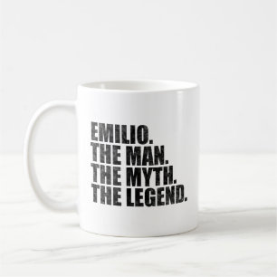 Taza De Café Emilio nombre, Emilio El Hombre El Mito La Leyenda