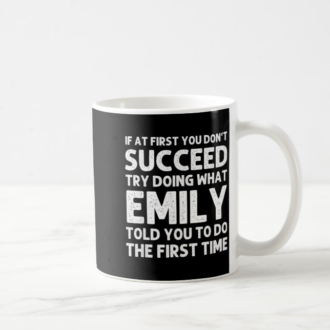 Taza De Café Emily Name D Birthday Funny Christmas Joke  (Derecha)