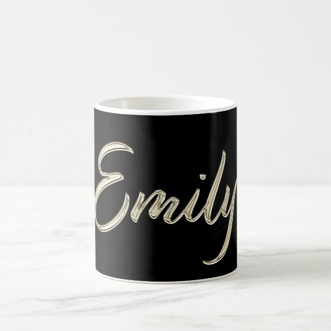 Taza De Café Emily white gold Handwriting Tasse Kaffeetasse (Centro)