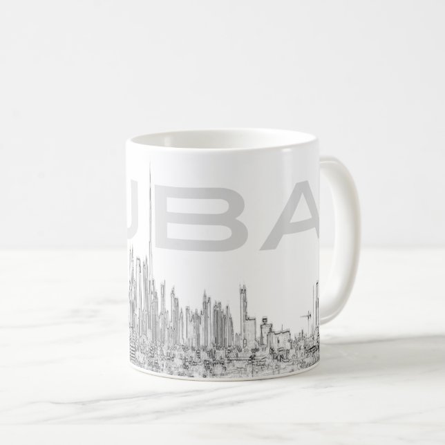 Taza De Café Emiratos Árabes Unidos - Dubai - Torres Marina (Anverso derecho)