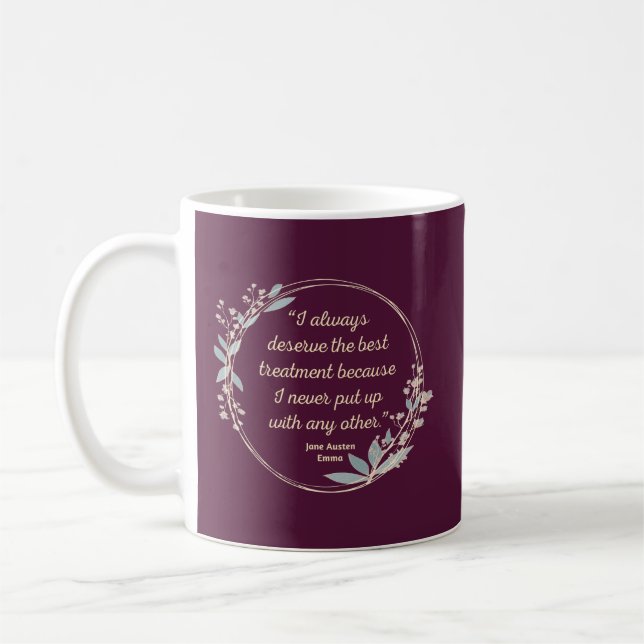 Taza De Café Emma De Jane Austen Cita II - Estilo Cuto (Izquierda)