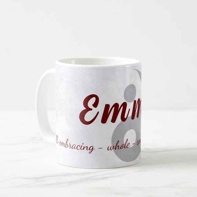 Taza De Café {Emma} Nombre Que Significa Mug (Anverso izquierdo)