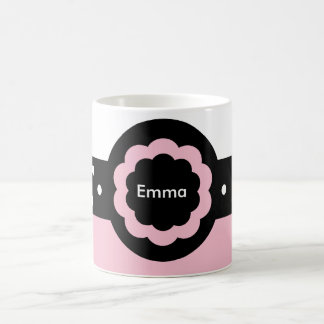 Taza De Café Emma Pink y White Dotted Mug : 369