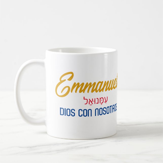 Taza De Café emmanuel Dios con nosotros (Izquierda)