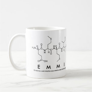 Taza De Café Emmi peptide name mug