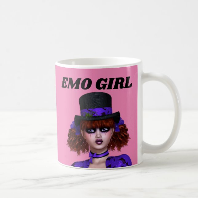 TAZA DE CAFÉ EMO CHICA GÓTICO CAFFEE MUGS (Derecha)