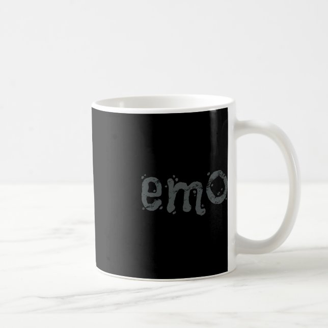 Taza De Café EMO Y Gótico Sigo - Emo Con Problemas Negros (Derecha)