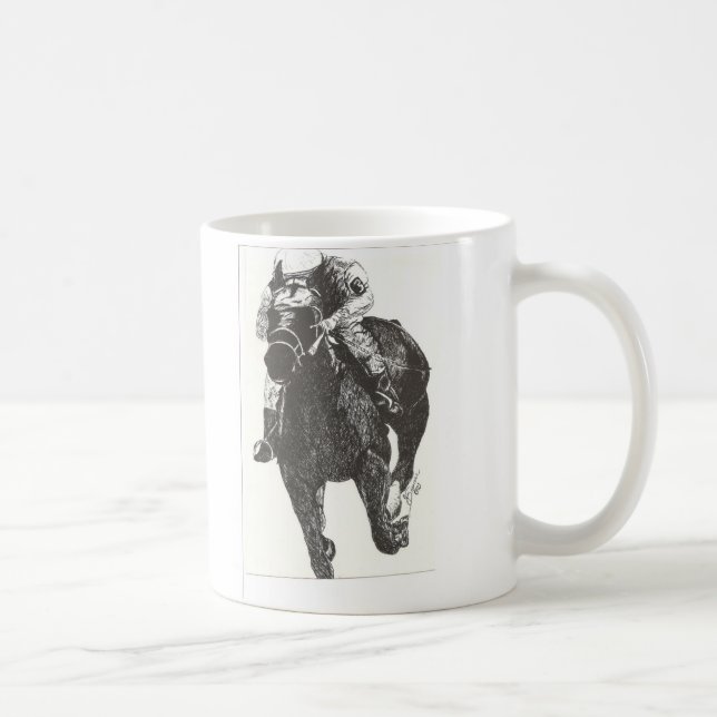 Taza De Café Emoción del caballo Raceing (Derecha)