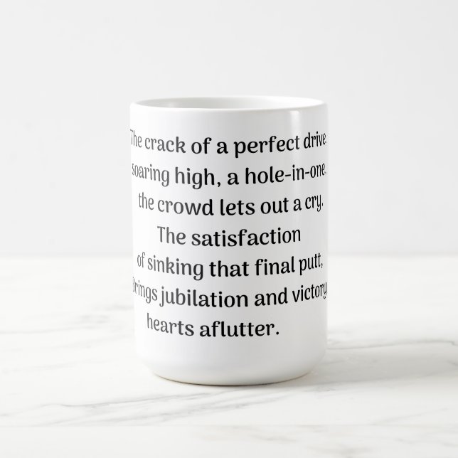 Taza De Café Emoción del golfista (Centro)