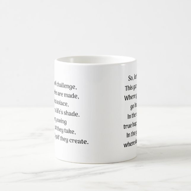 Taza De Café Emoción del golfista (Centro)
