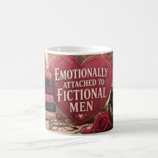 Taza De Café Emocionalmente Apegado al Libro de Romance de Homb