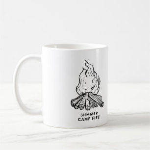 Taza De Café Emocionante incendio de verano en el campamento de