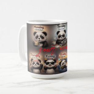 Taza De Café Emociones Realistas de Panda Adorable para Todos l
