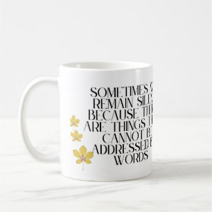 Taza De Café Emociones silenciosas - Profunda cita sobre sentim