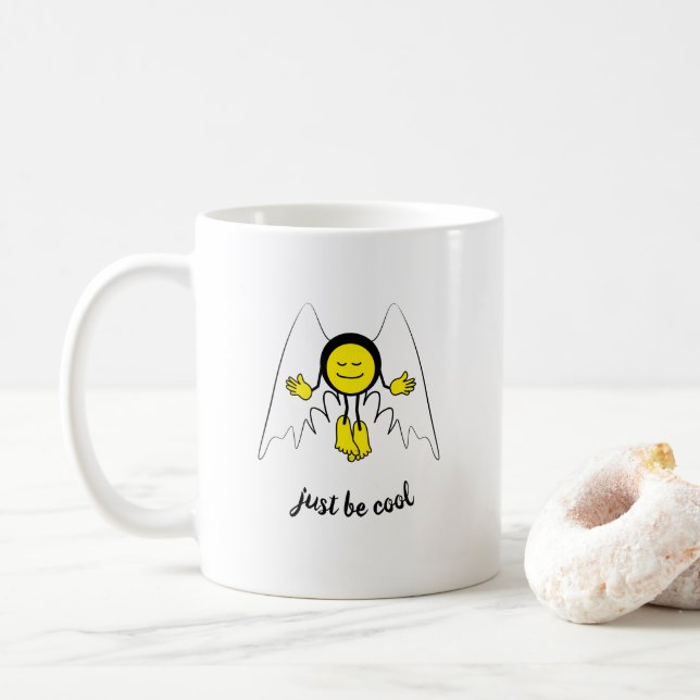Taza De Café Emoji Angel (Con donut)