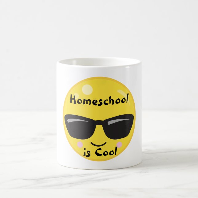 Taza De Café Emoji con gafas de sol (Centro)