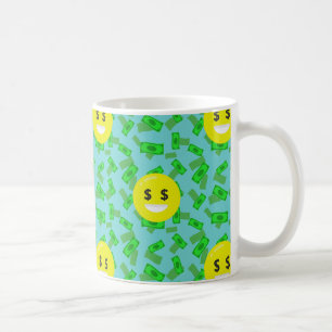 Taza De Café emoji con ojos de dinero