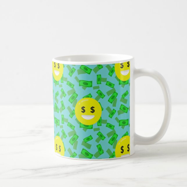 Taza De Café emoji con ojos de dinero (Derecha)