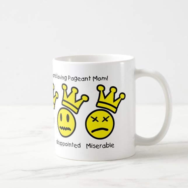 Taza De Café Emoji Concurso Mamá Expresión Mug (Derecha)