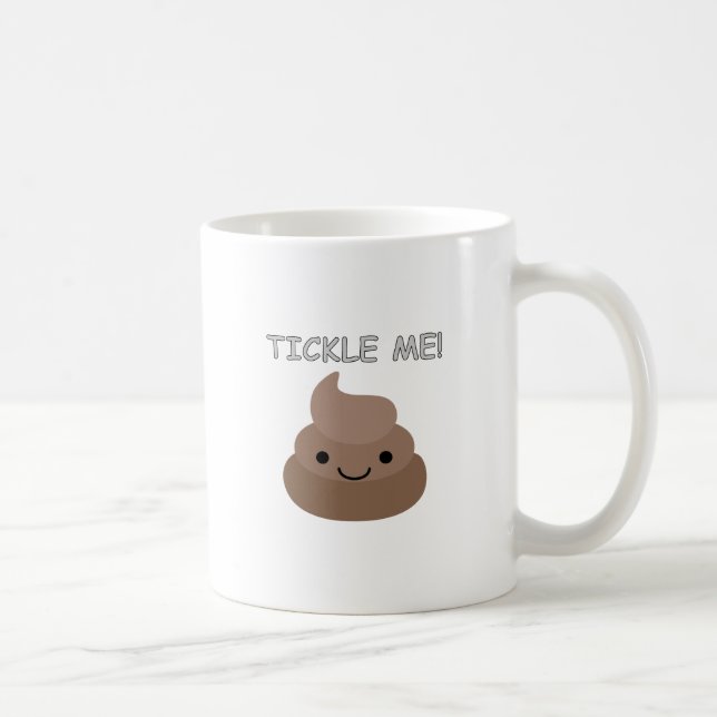 Taza De Café Emoji Cute Tickle Me Poop (Derecha)