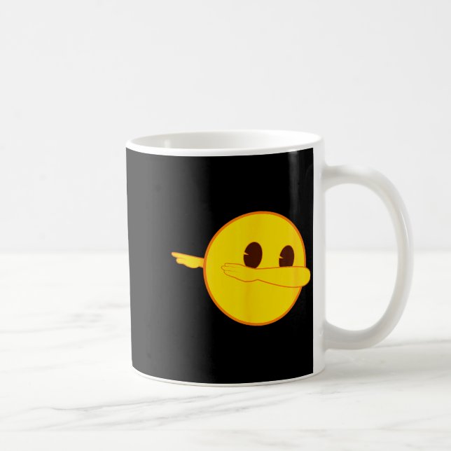 Taza De Café Emoji Dab Dabbing Yellow Smile Face  (Derecha)