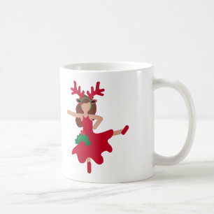 Taza De Café emoji de bailarina de flamenco de Navidad