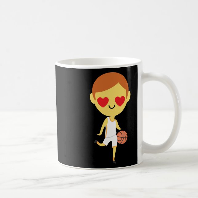Taza De Café Emoji de Básquetbol Boy (Derecha)