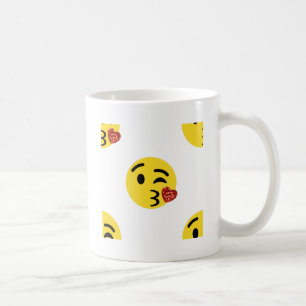 Taza De Café emoji de beso purpurina