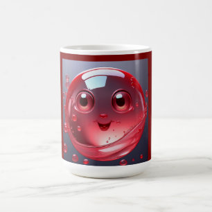 Taza De Café Emoji de burbujas de agua roja