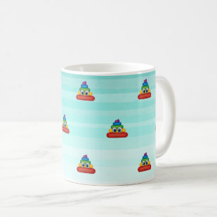 Taza De Café Emoji de caca de arcoíris adorable