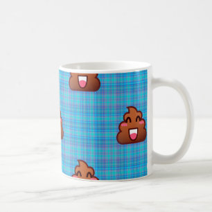 Taza De Café emoji de caca de plaid