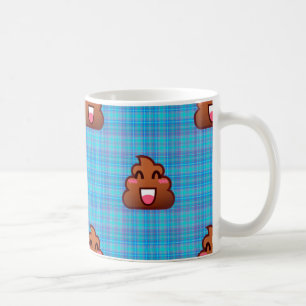 Taza De Café emoji de caca de plaid