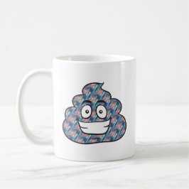 Taza De Café emoji de caca holográfica