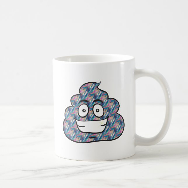 Taza De Café emoji de caca holográfica (Derecha)