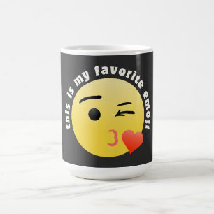 Taza De Café Emoji de Corazón Besando