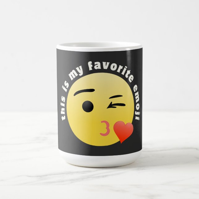 Taza De Café Emoji de Corazón Besando (Centro)